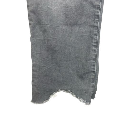 Democracy Jeans Ab Technology Gray Ankle Jeans Size 10 Leg Stretch Raw Hem - Picture 3 of 7